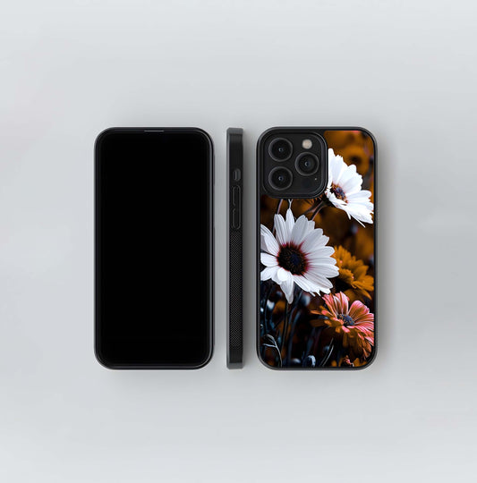 Contrasting Sepia Flora Glass Case