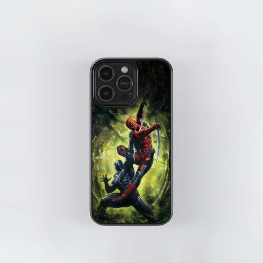 Black Panther and Deadpool Ambush Glass Case