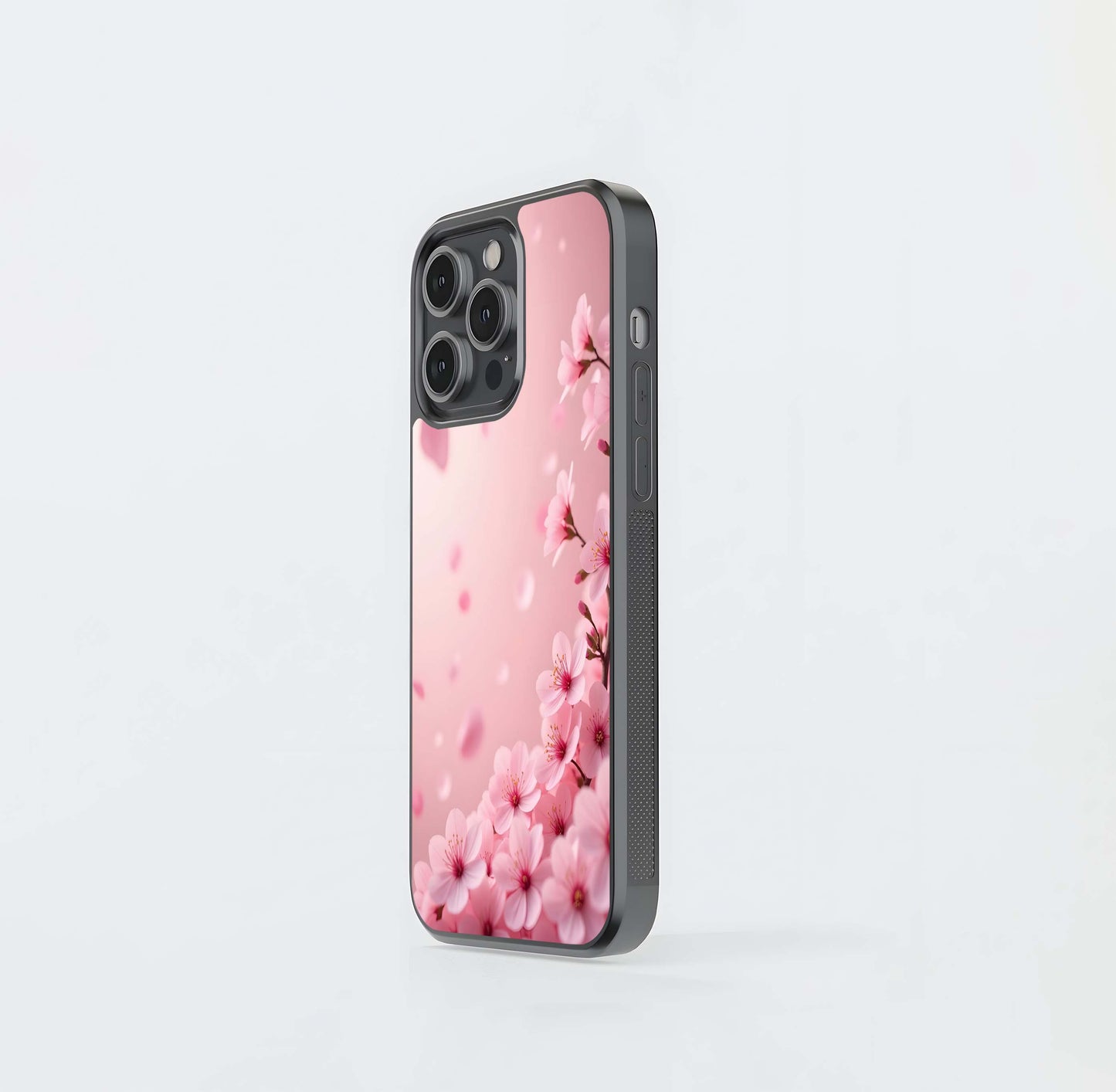 Soft Focus Cherry Petals Glass Case