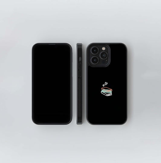 Simple Cute Character Outline Glass Case