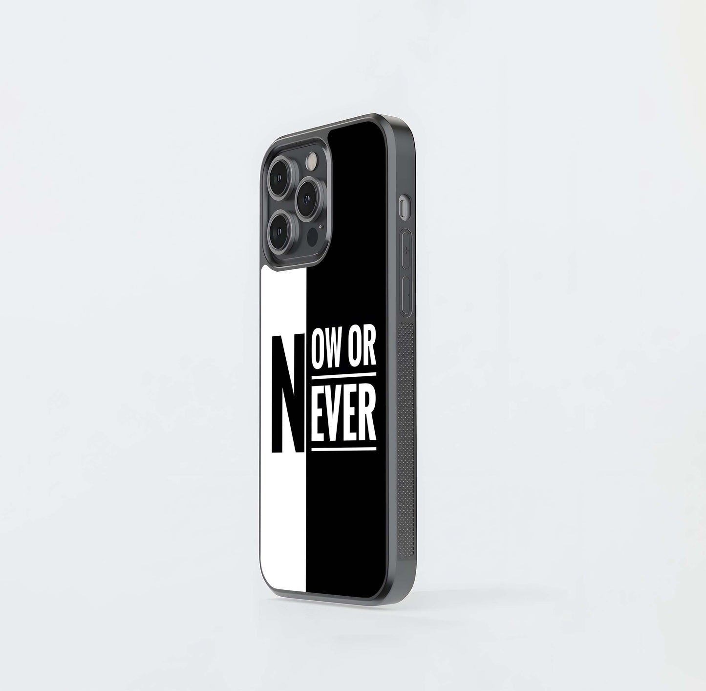 Split Black and White Motivation Glass Case