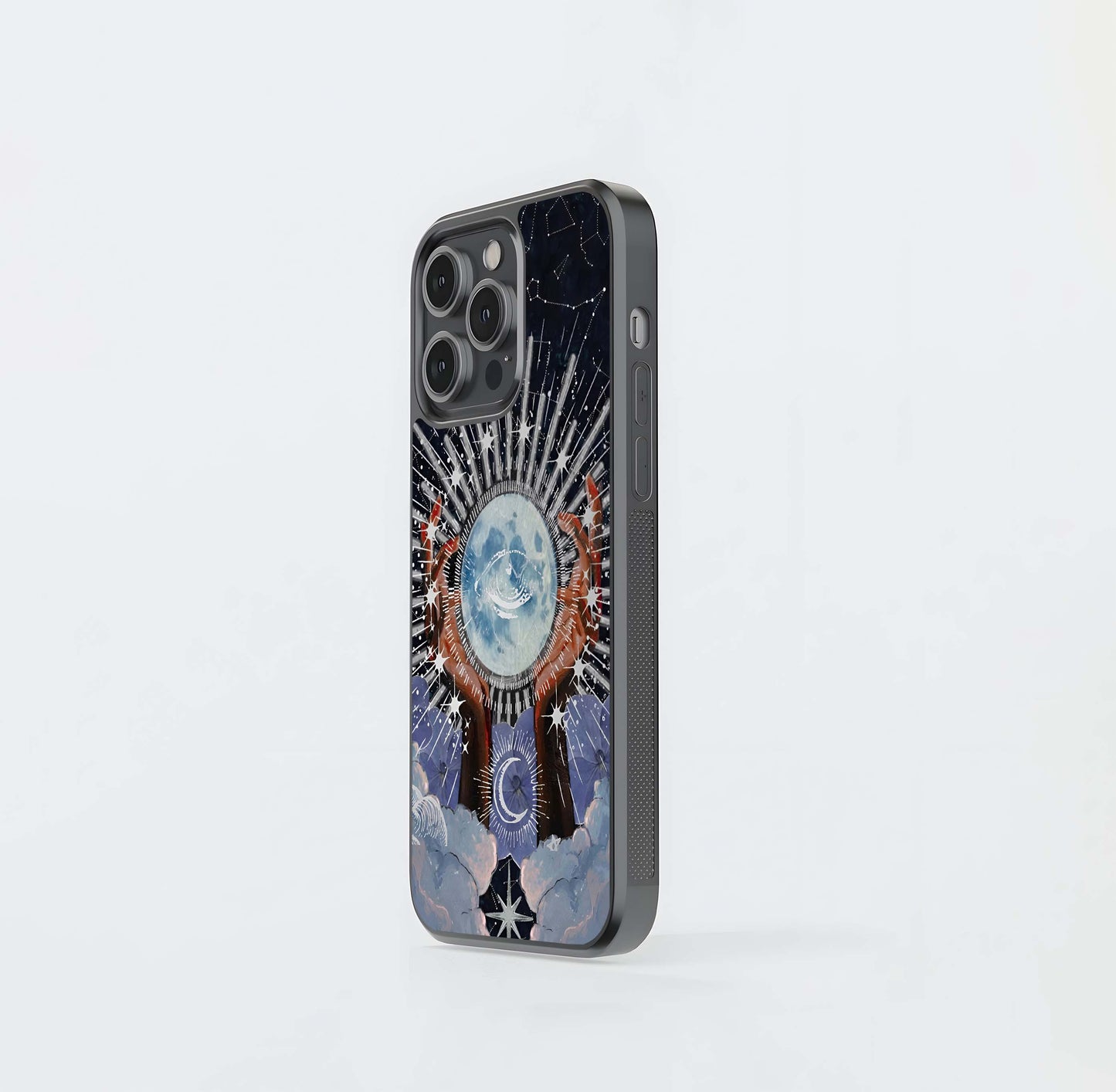 Vibrant Neon Glitch Background Glass Case