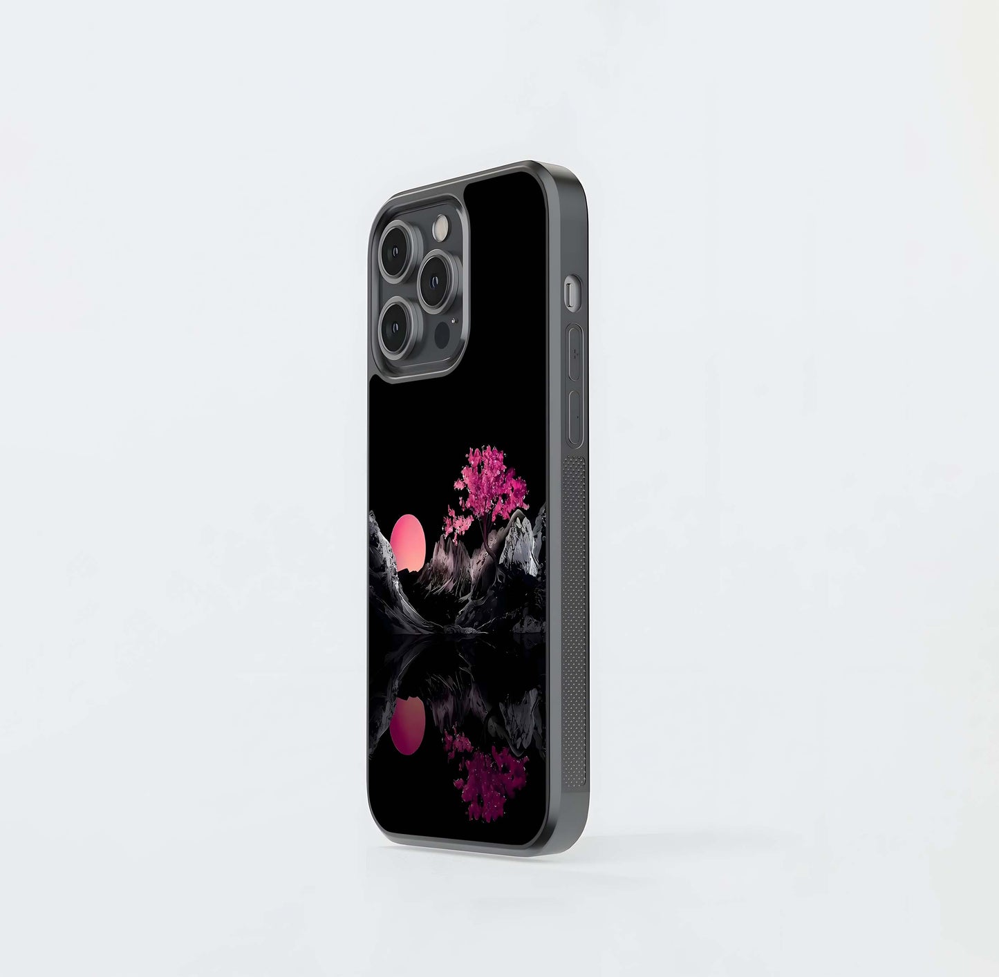 Sakura Moon Scenery Glass Case