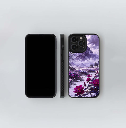 Flower Mountain View Glass Case