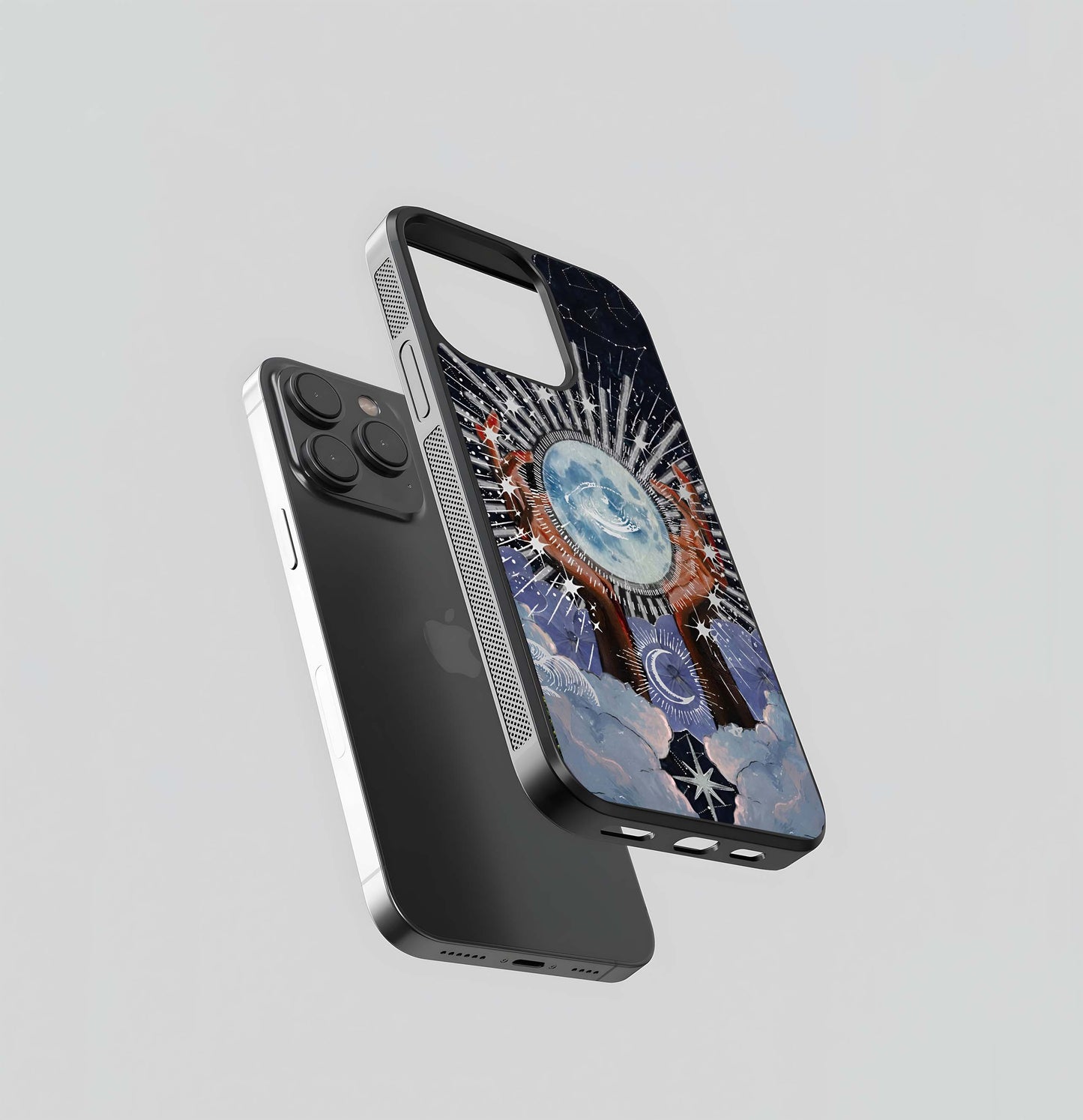 Vibrant Neon Glitch Background Glass Case