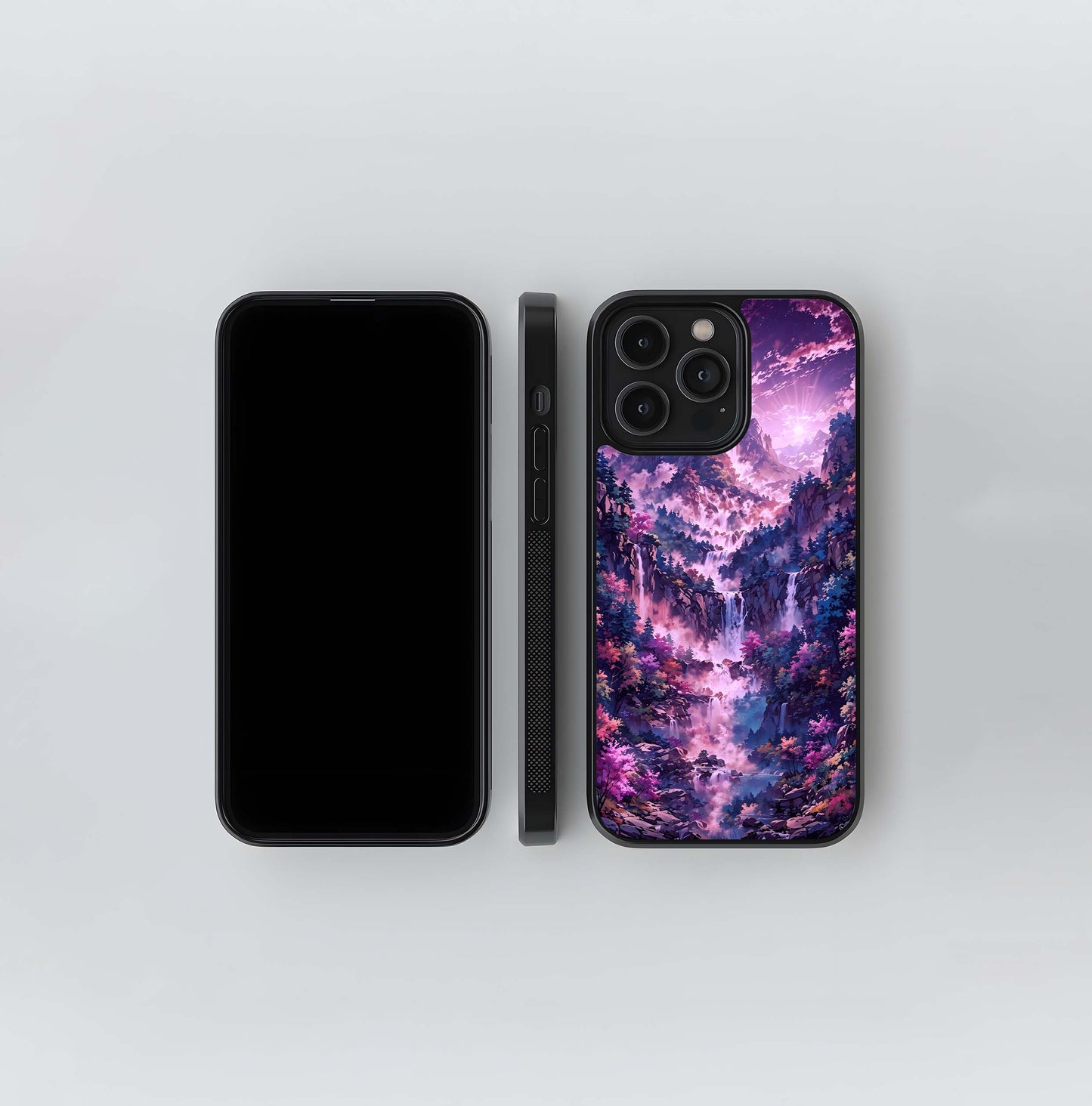Mystic Cascade Peaks Glass Case