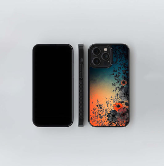 Sunset Botanical Etching Glass Case