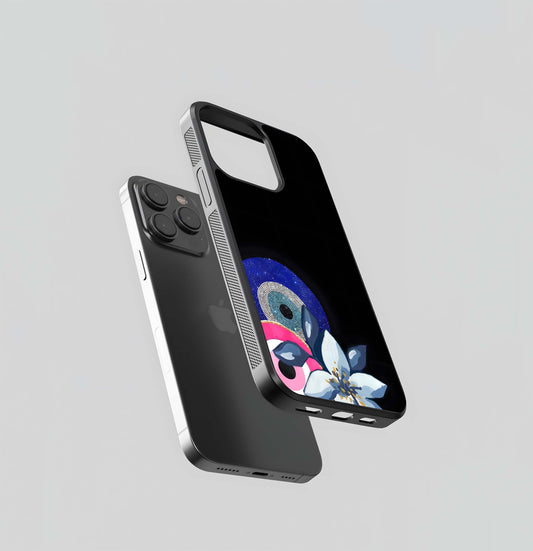 Abstract evil eye Glass Case