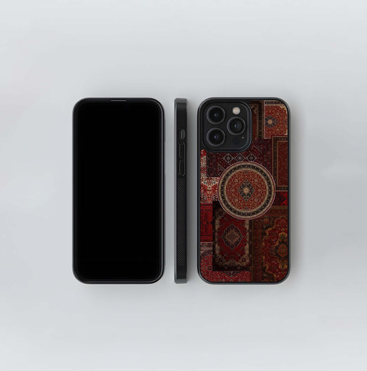 Watercolor Sunset Mountain Scene Glass Case