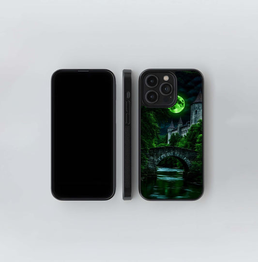 Emerald Moonlight Castle Glass Case