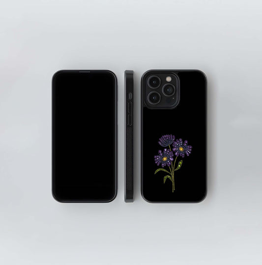 Amethyst Bloom Elegance Glass Case