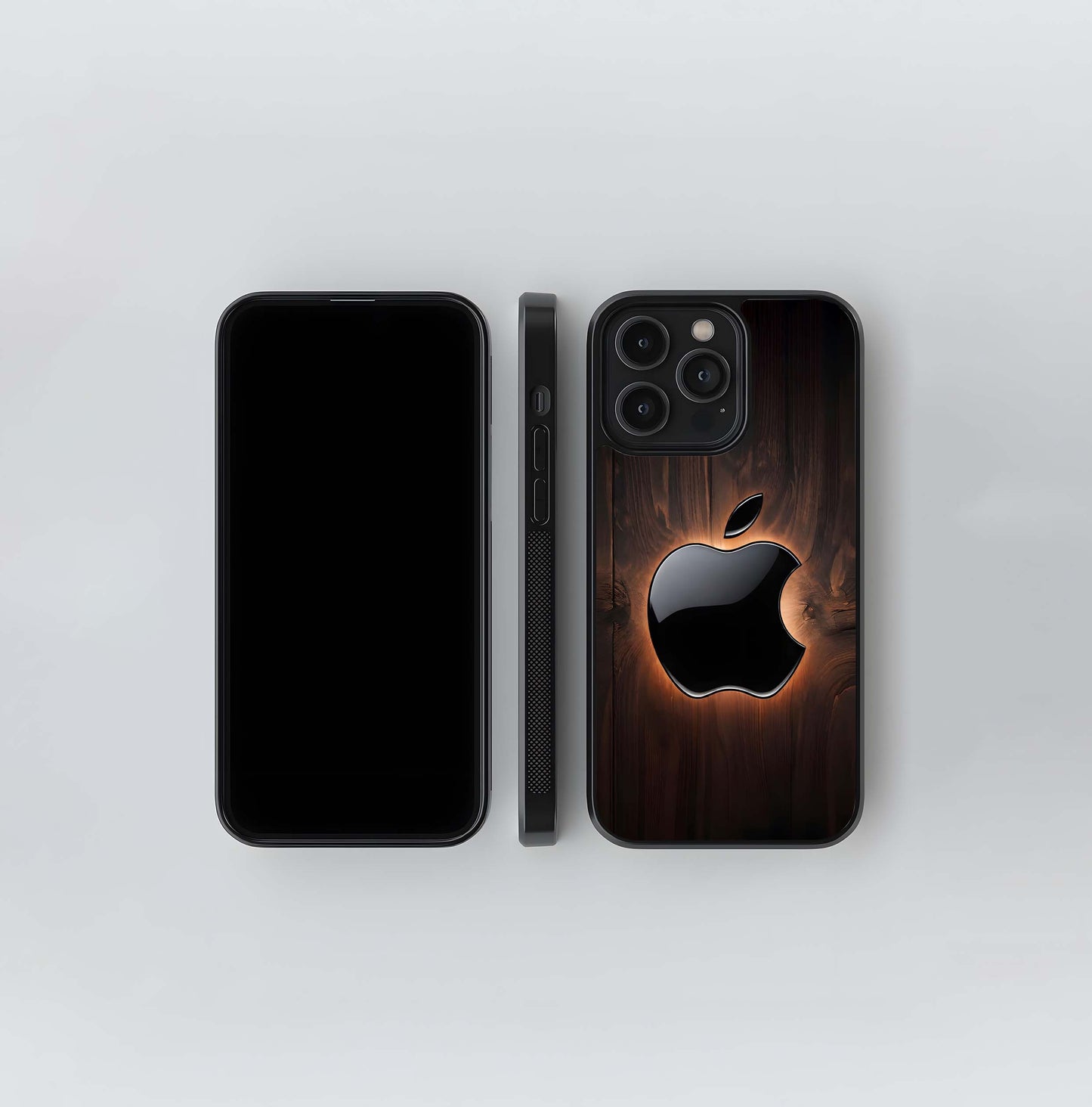 Glowing Wood Apple Glass Case
