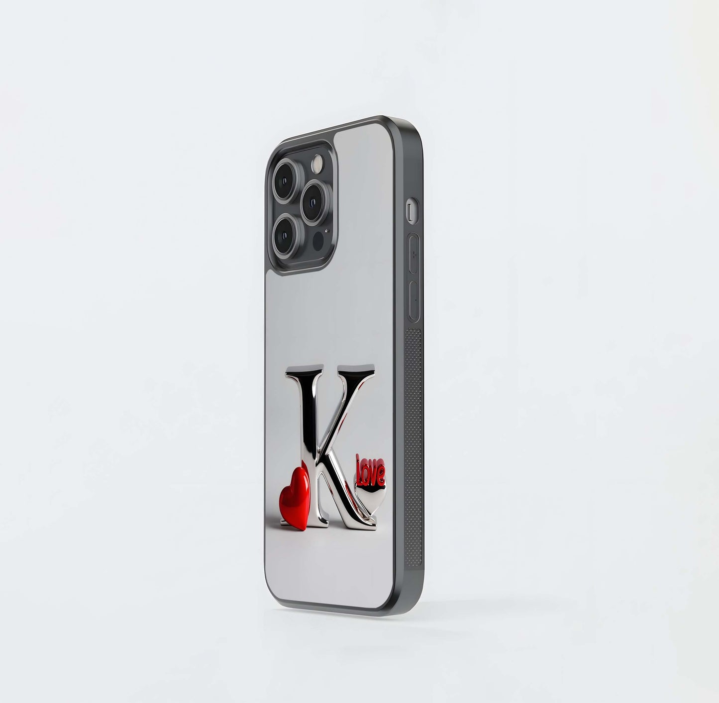 Chrome K of Hearts Glass Case