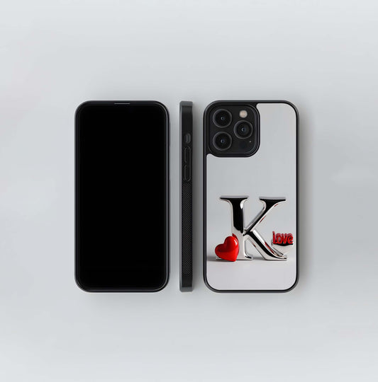 Chrome K of Hearts Glass Case