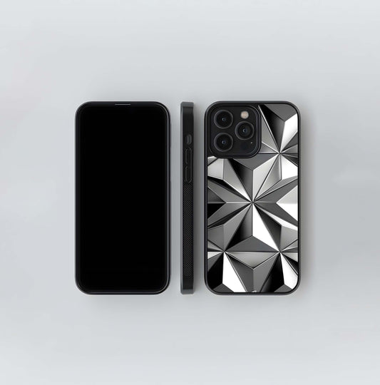 Chrome Star Geometry Glass Case