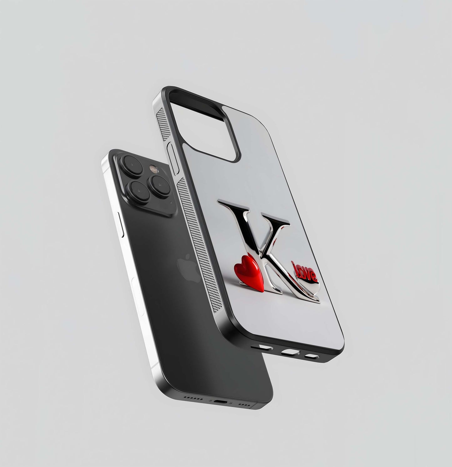 Chrome K of Hearts Glass Case