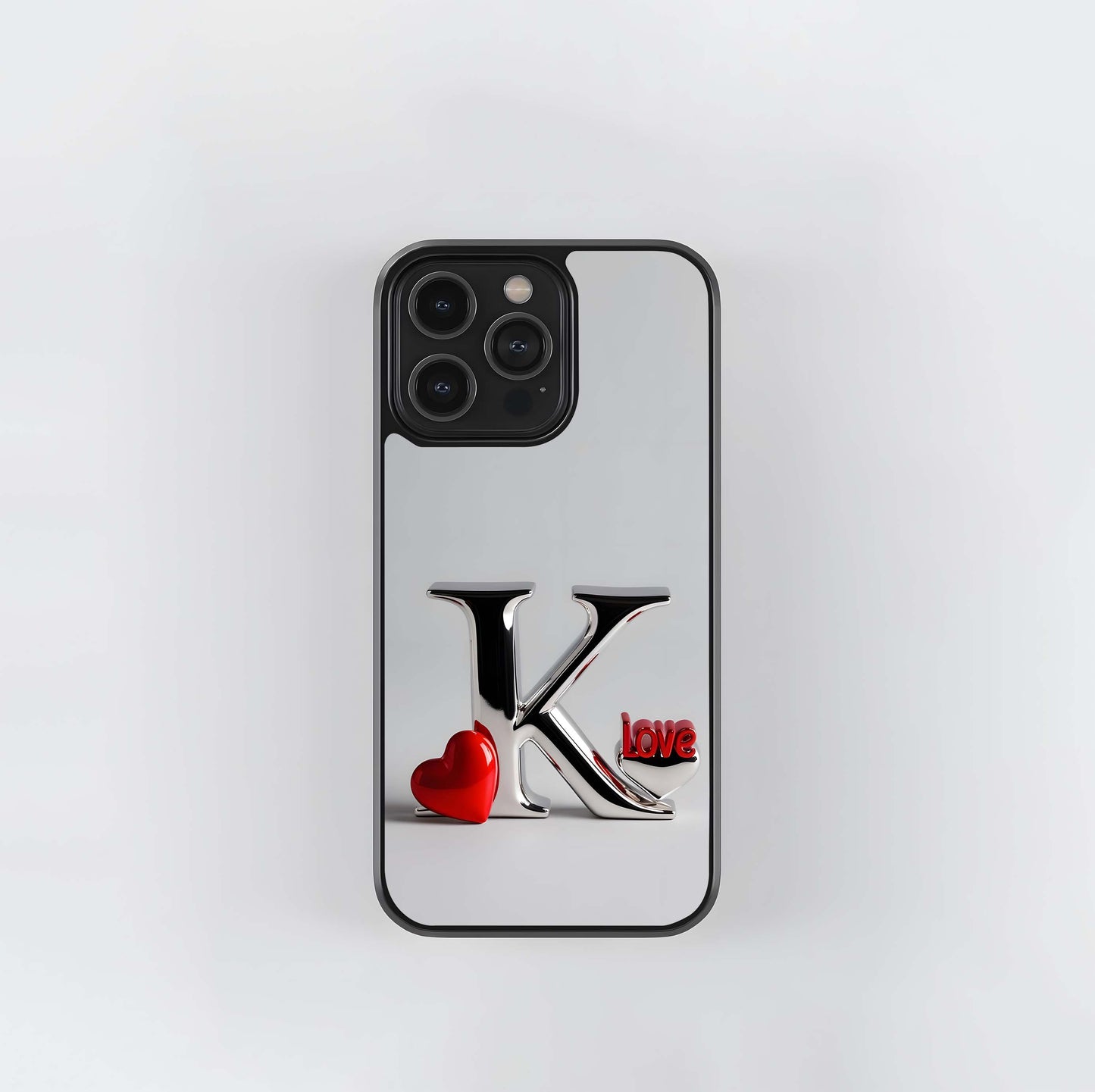 Chrome K of Hearts Glass Case