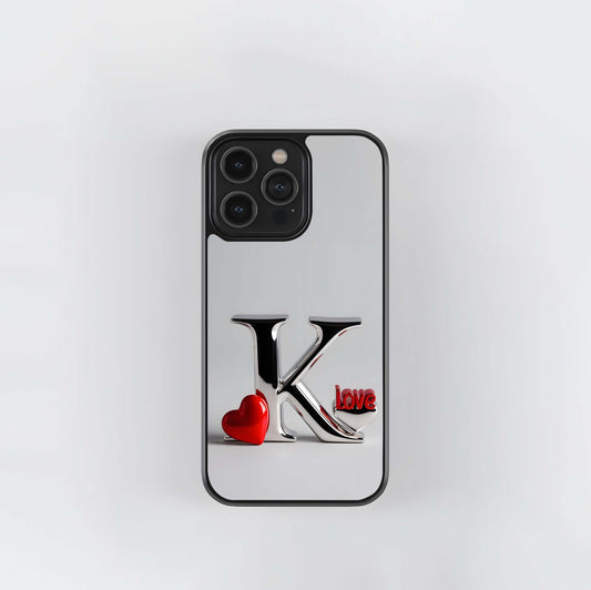 Chrome K of Hearts Glass Case