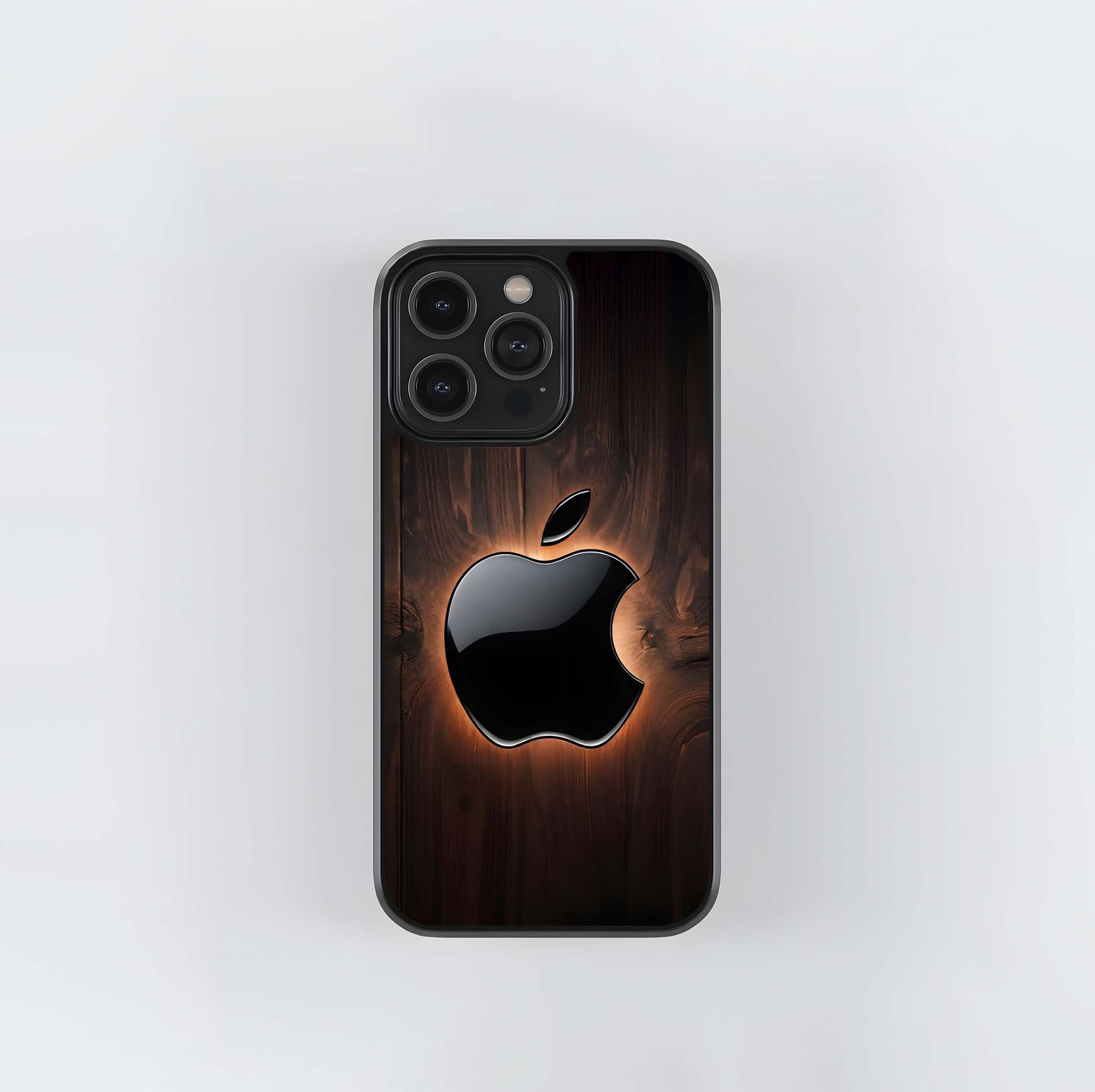 Glowing Wood Apple Glass Case
