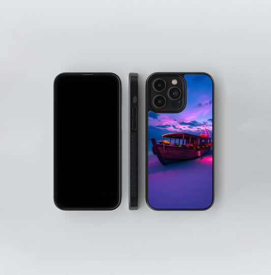 Tropical Neon Twilight Glass Case