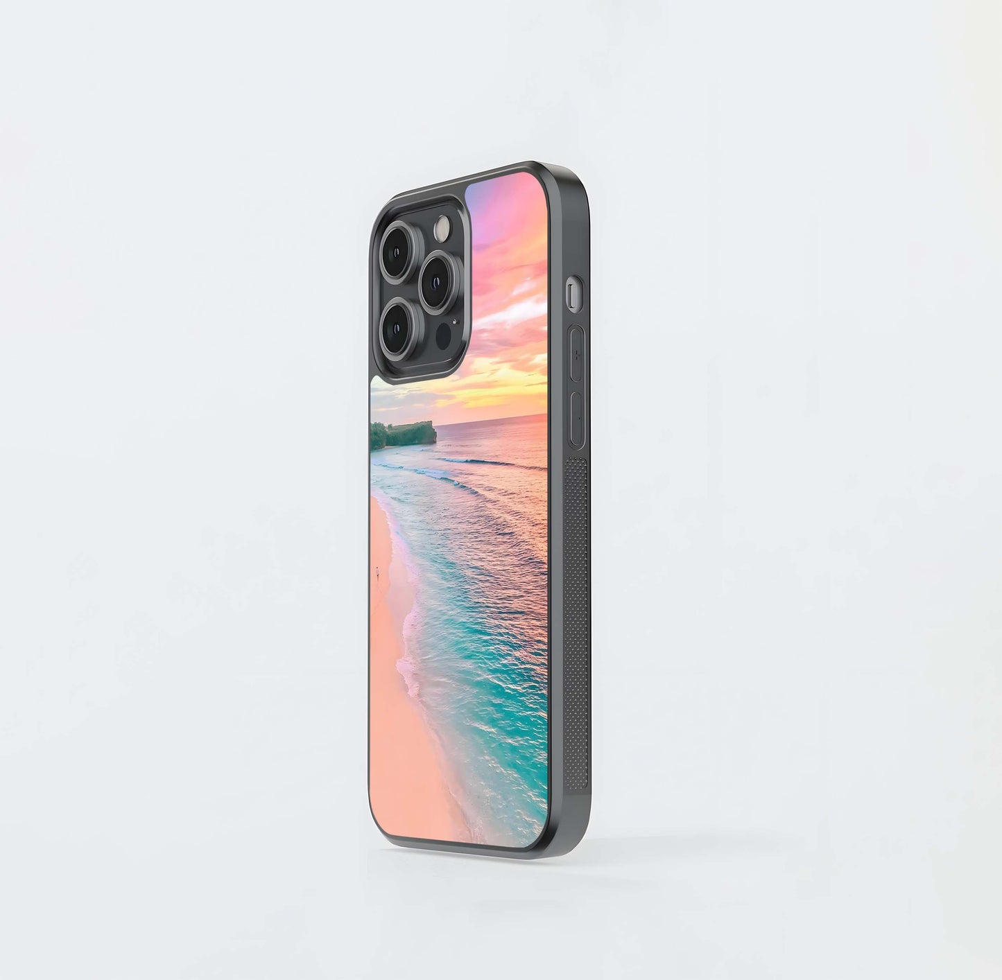 Tropical Sunset Beachscape Glass Case