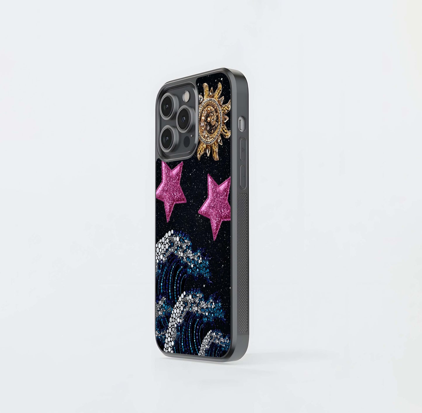 Stardust Wave Glitz Glass Case