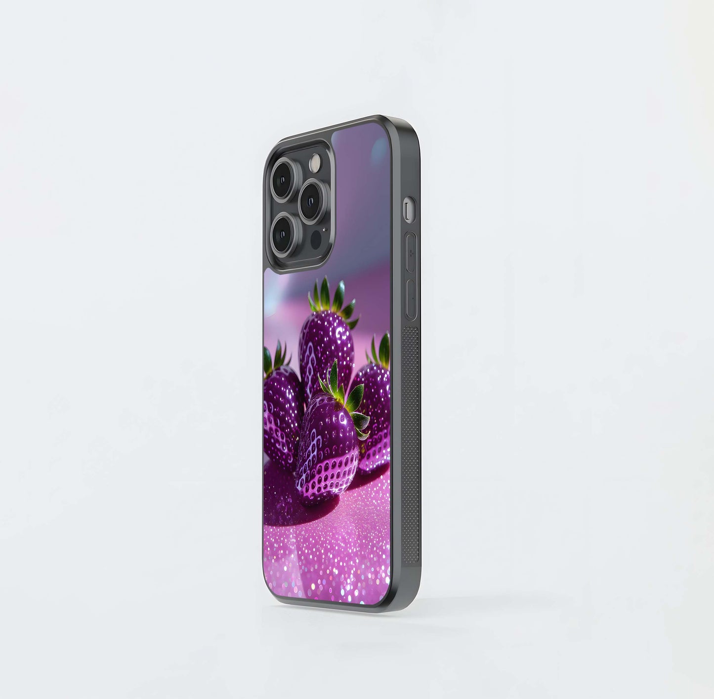 Ultra Violet Berries Glass Case