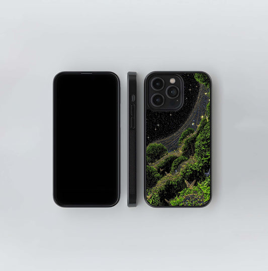 Starry Greenery Wallpaper Glass Case