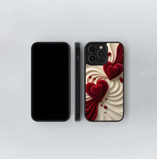 Velvet Heart Swirl Glass Case