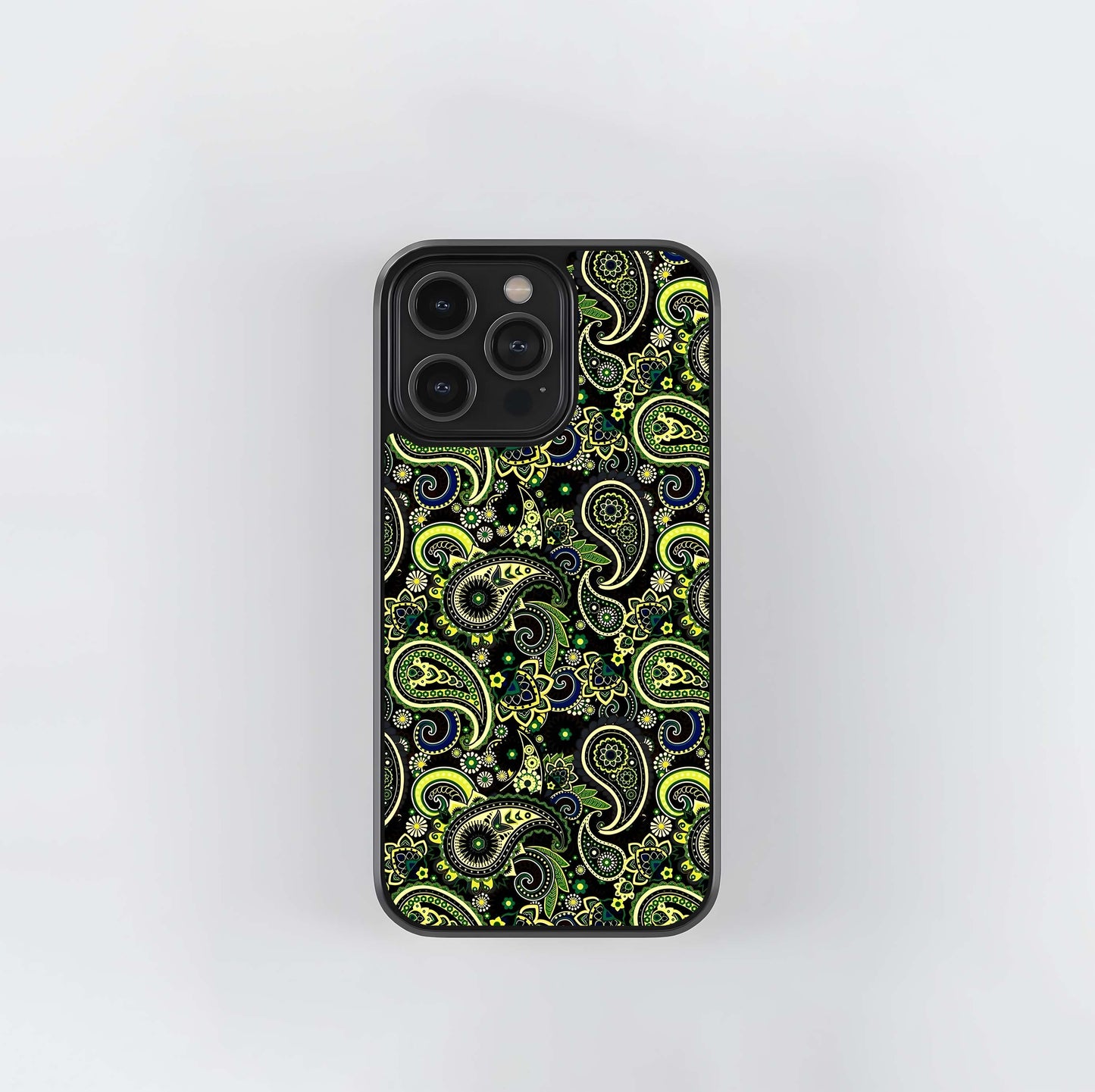 Green Mandala Pattern Glass Case