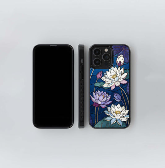 Purple Lotus Stained Glass Case
