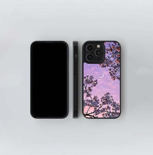 Purple Serenity Moon Glass Case