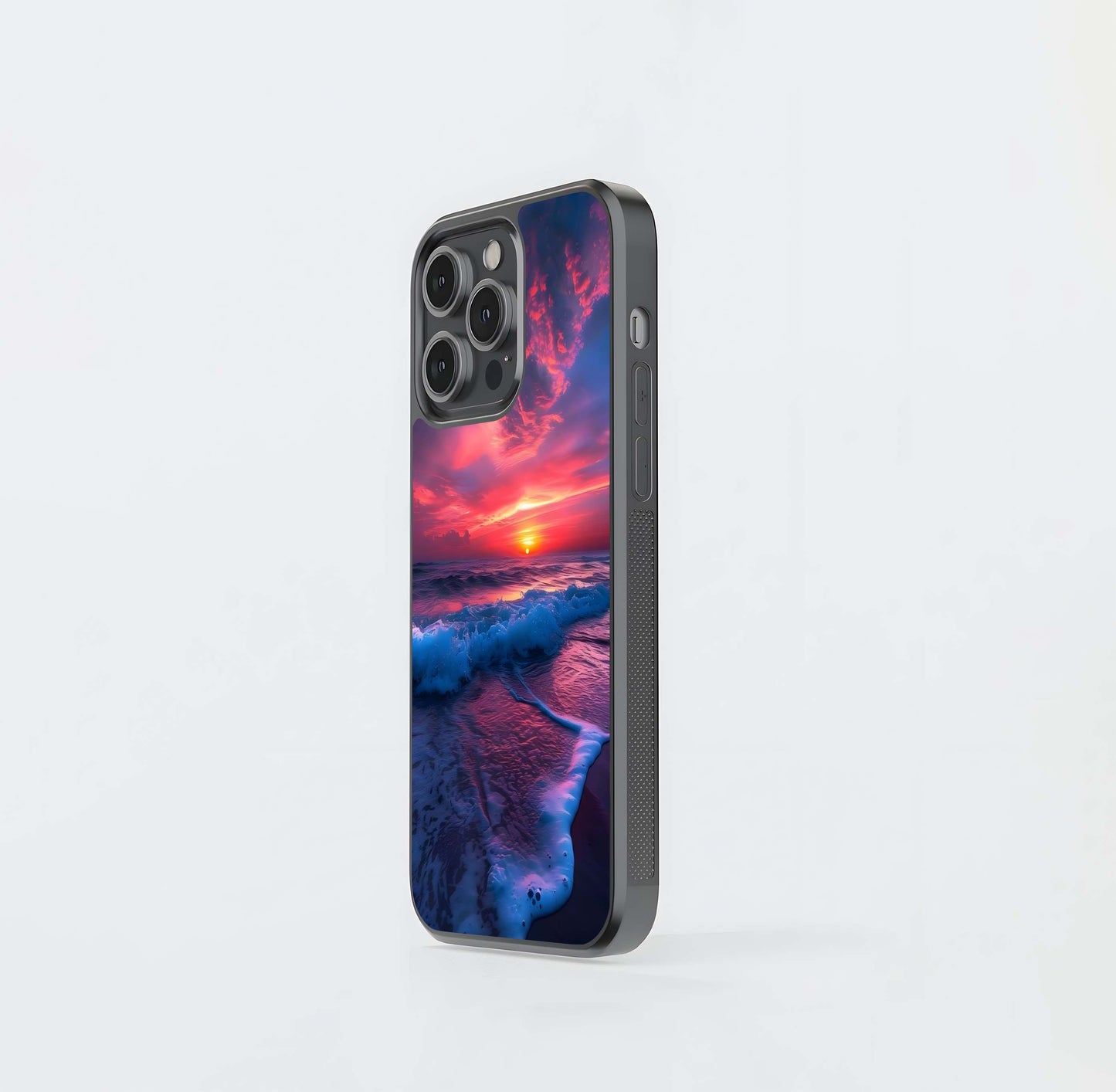 Vivid Ocean Sunset Glass Case