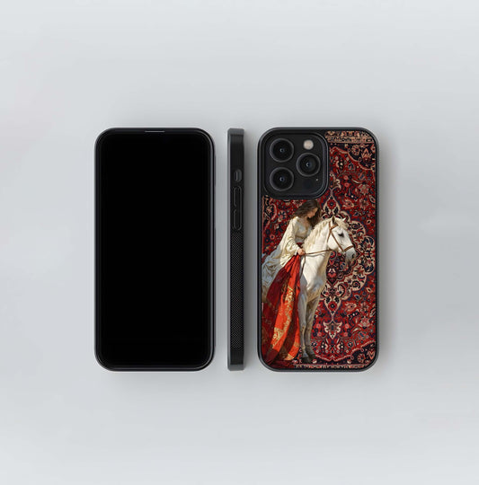 Aesthetic Collage of Muted Tones Glass Case