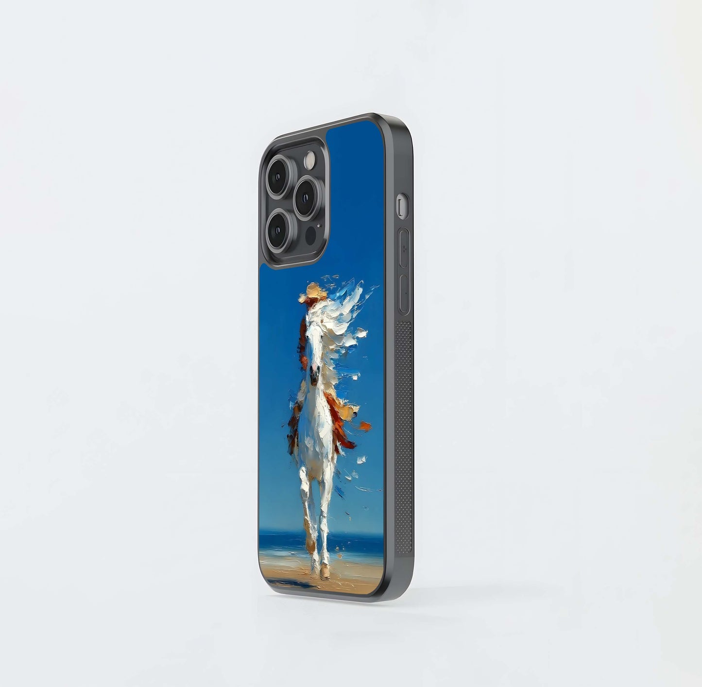 White Horse Palette Knife Glass Case