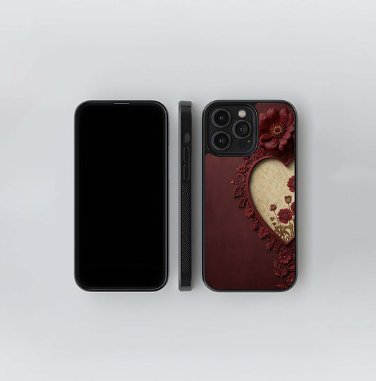 Wine Heart Vintage Art Glass Case