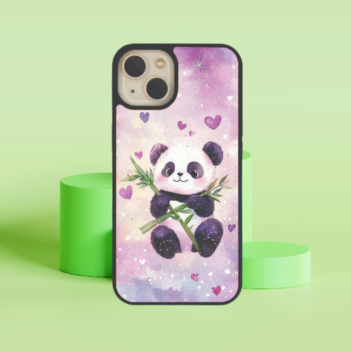 Baby Heart Panda Glass Case / Cover