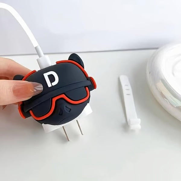 CUTE DJ Bull charger case & protector Cable APPLE IPHONE SILICON CASE Stylish Charger Case