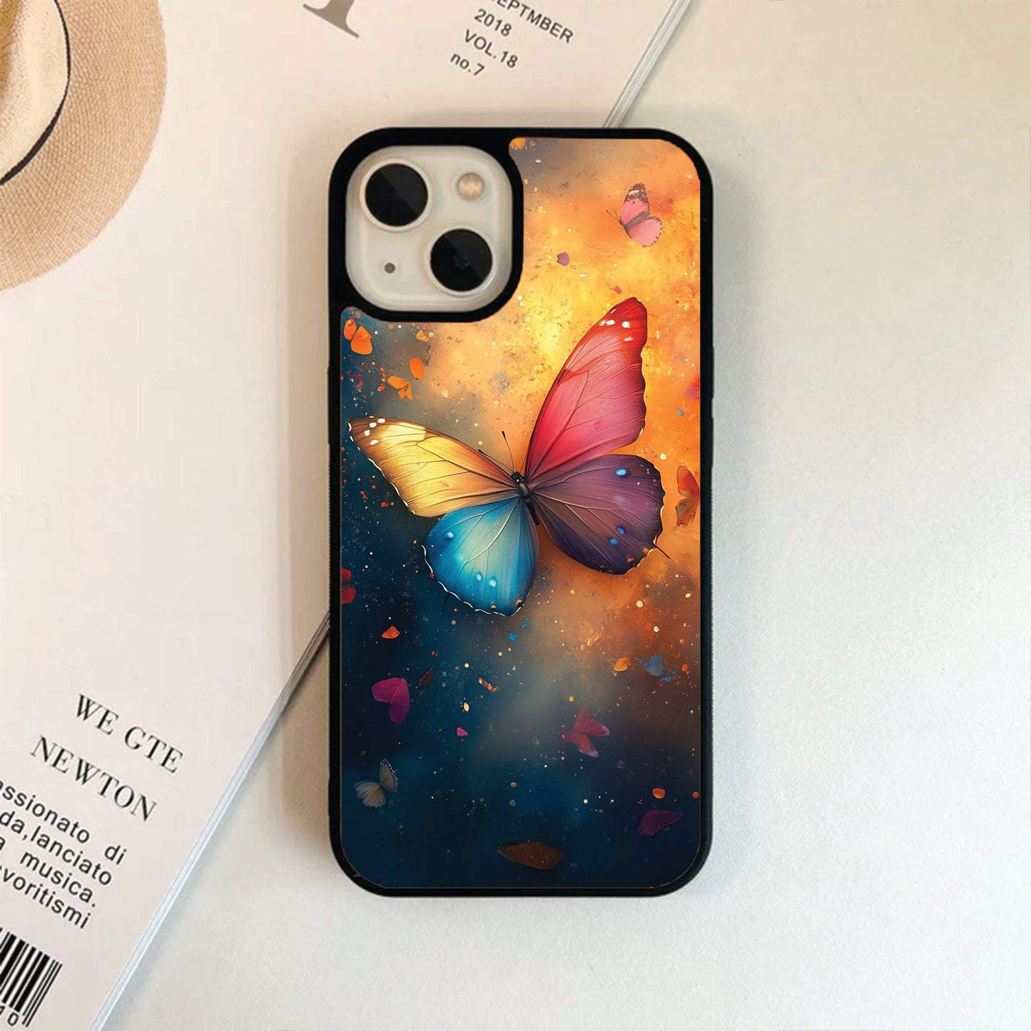 Colorful Butterfly Glass Case / Cover