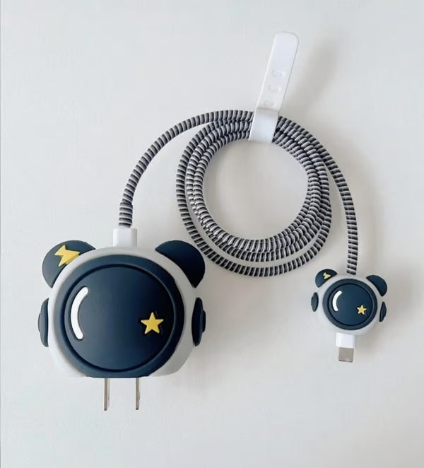 Cute Animal prolet charger case & protector Cable APPLE IPHONE SILICON CASE Adorable star-themed charging accessory