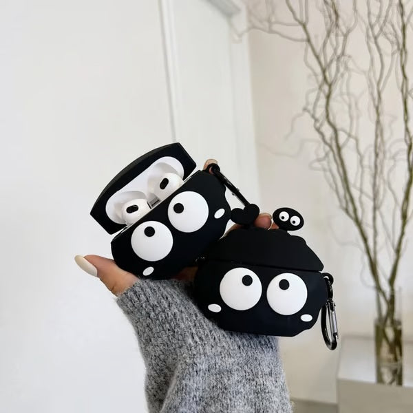 Cute Black Cartoon Character SILICON Airpods Case Cover For AIRPODS PRO 2 Adorable protective case AIRPODS PRO 2