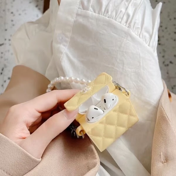 Cute Protective SILICON Airpods Case Cover With Chain For Airpods 1/2 Stylish and Protective