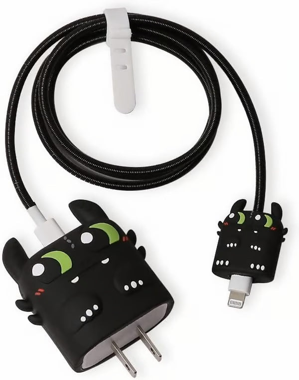 Cute itronic cartoon charger case & protector Cable APPLE IPHONE SILICON CASE Adorable and functional USB charging cable