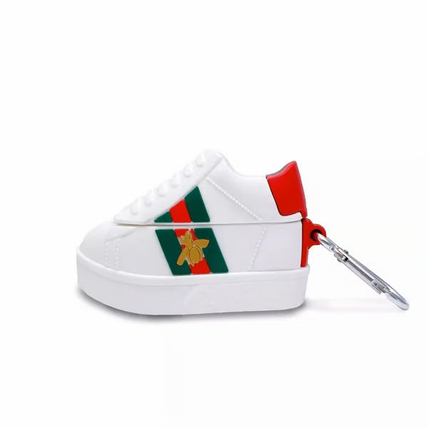 WHITE Sneakers SILICON Airpods Case Cover For Airpods 1/2 Trendy white sneakers with iconic design