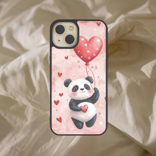 Heart Balloon Panda Glass Case / Cover