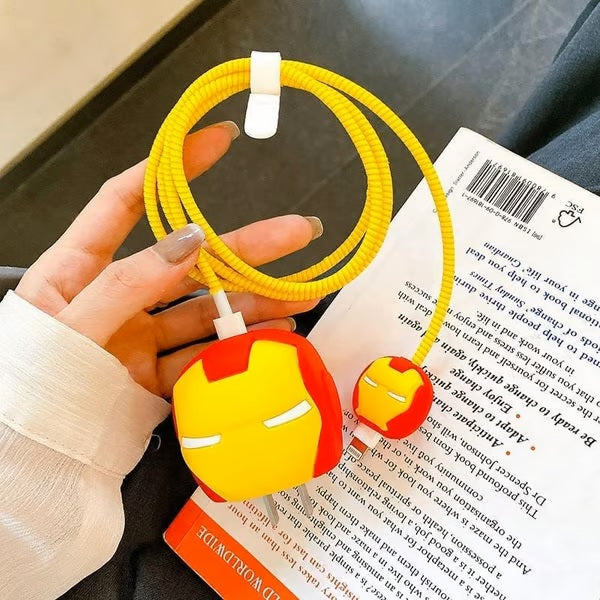 Iron Man charger case & protector Cable APPLE IPHONE SILICON CASE Stylish and functional charging accessory