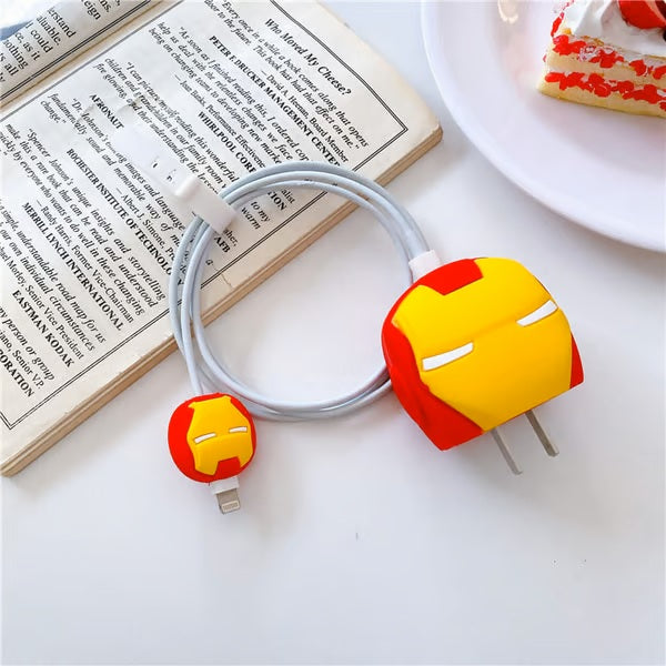 Iron Man charger case & protector Cable APPLE IPHONE SILICON CASE Stylish and functional charging accessory