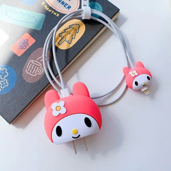 Kawaii charger case & protector Cable APPLE IPHONE SILICON CASE Cute cable accessories