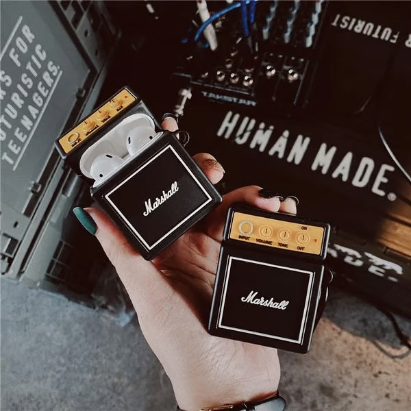 Marshall Mini Guitar Amplifier SILICON Airpods Case Cover For AIRPODS PRO Compact and portable amplifier for AIRPODS PRO