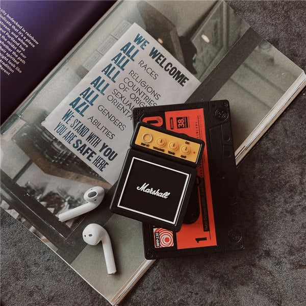 Marshall Mini Guitar Amplifier SILICON Airpods Case Cover For AIRPODS PRO Compact and portable amplifier for AIRPODS PRO